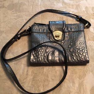Brahmin Pewter Melbourne Crossbody Purse.